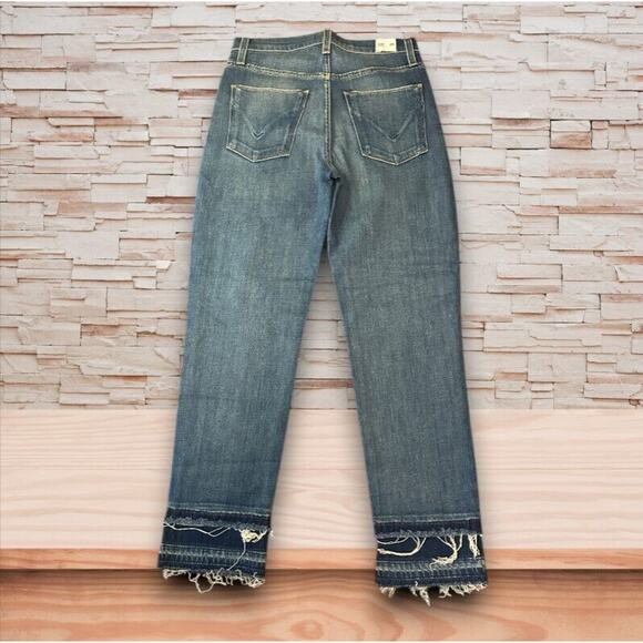 Hudson Jean Zoeey High Rise Straight Crop Double Step Social Grace Size 26 NWT - Picture 6 of 9